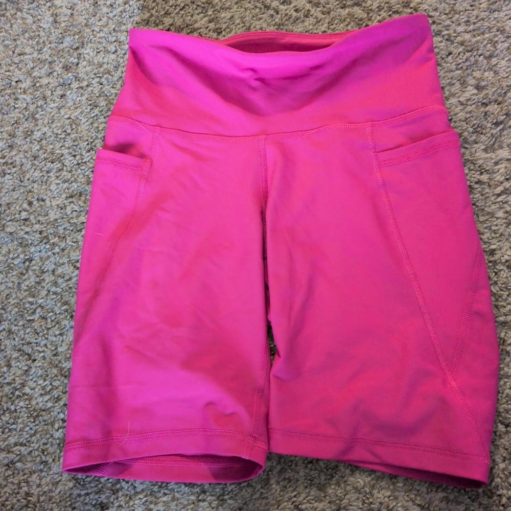 Women's Pink High-Waisted Shorts
